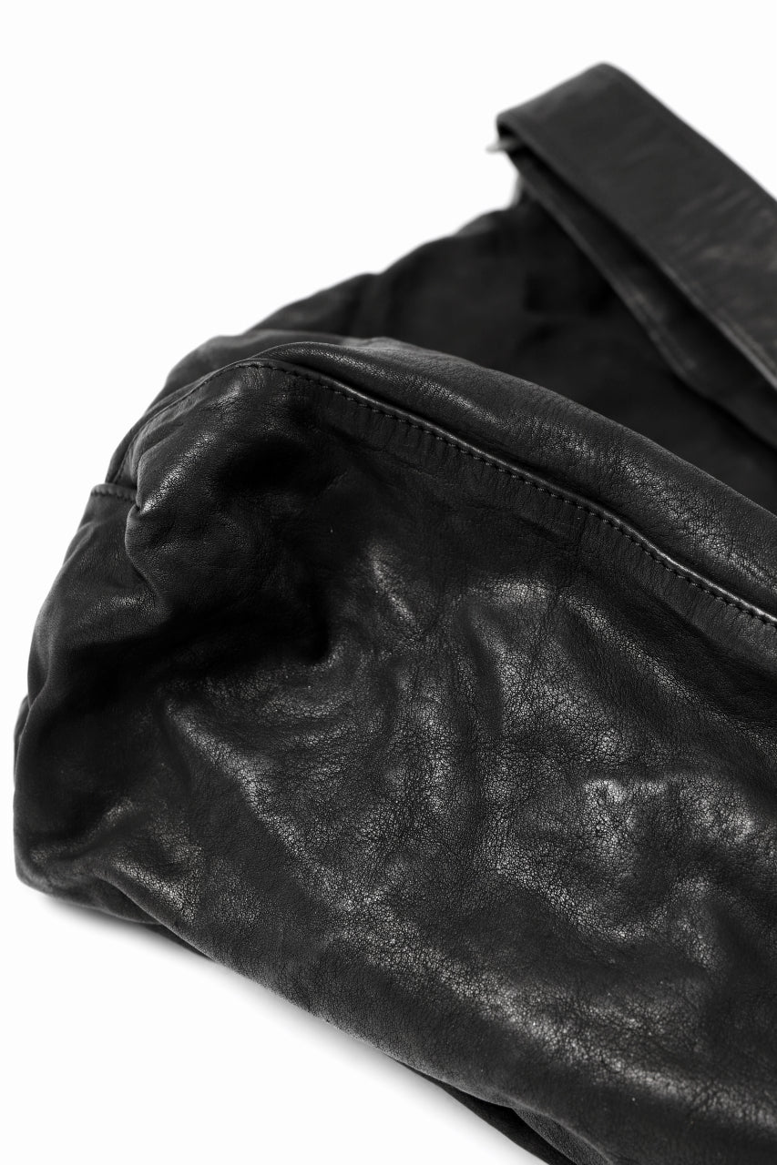 ISAMU KATAYAMA BACKLASH 2WAY ZIP BAG / ITALY SHOULDER OBJECT DYED (BLACK) - Image 24