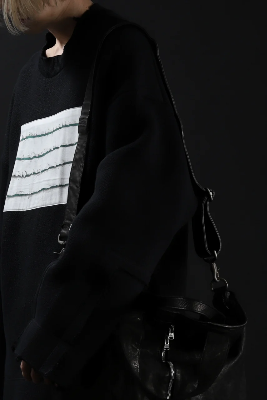 ISAMU KATAYAMA BACKLASH 2WAY ZIP BAG / ITALY SHOULDER OBJECT DYED (BLACK) - Image 35