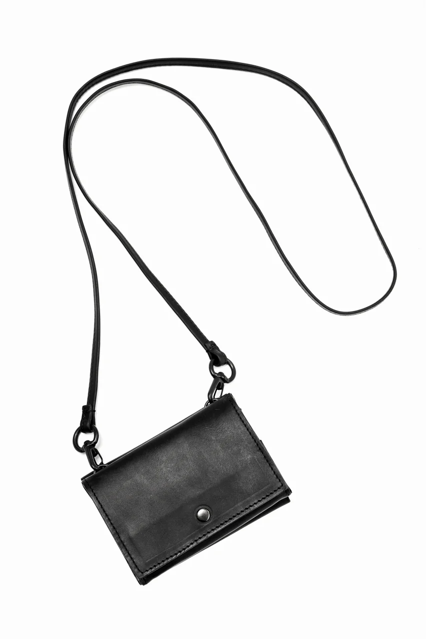 ISAMU KATAYAMA BACKLASH 3-FOLD SMART WALLET / GUIDI OILED CALF (BLACK)