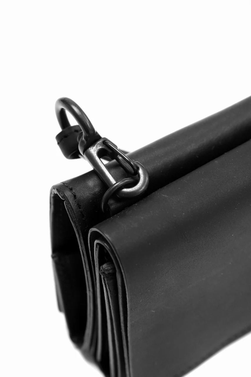 ISAMU KATAYAMA BACKLASH 3-FOLD SMART WALLET / GUIDI OILED CALF (BLACK) - Image 15