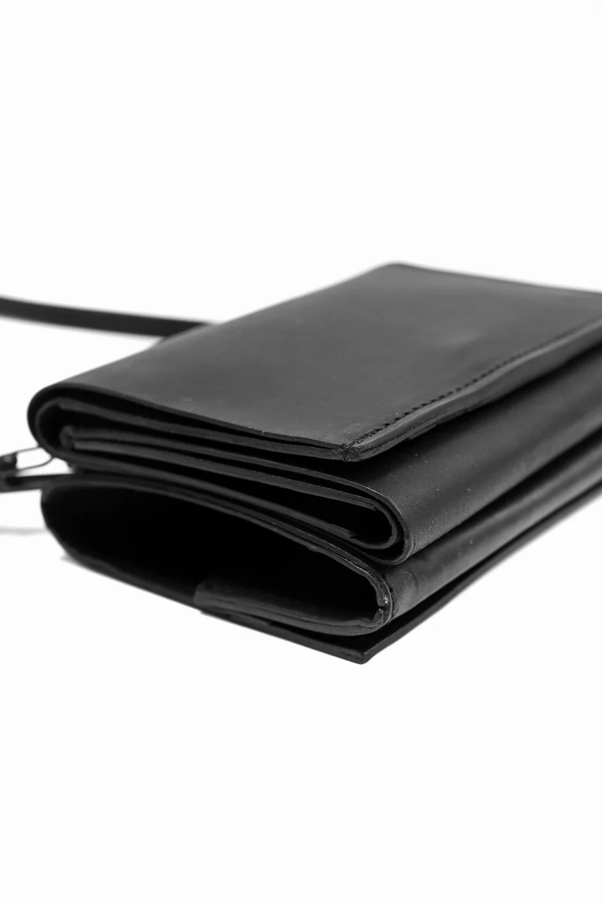 ISAMU KATAYAMA BACKLASH 3-FOLD SMART WALLET / GUIDI OILED CALF (BLACK) - Image 16