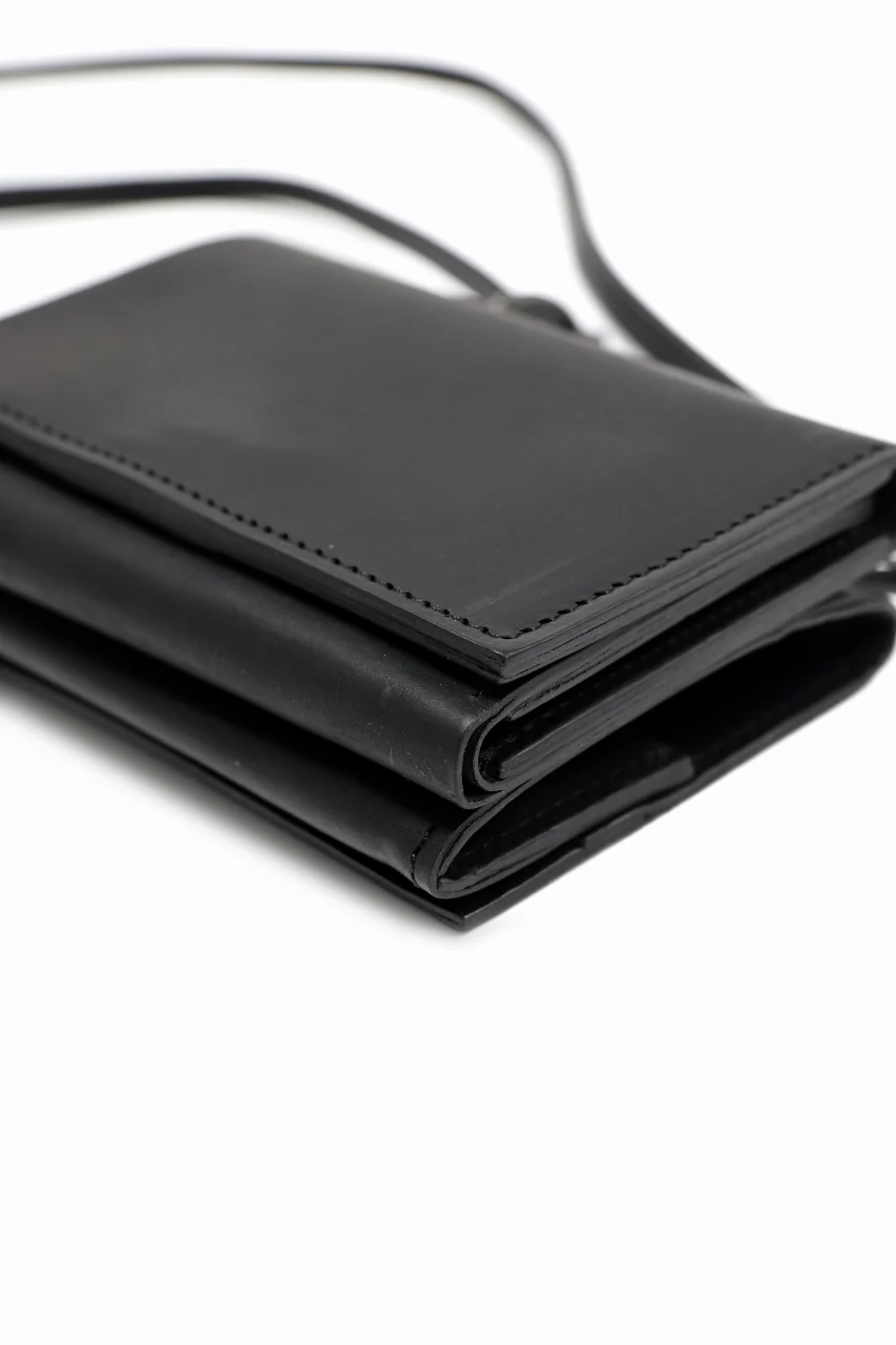 ISAMU KATAYAMA BACKLASH 3-FOLD SMART WALLET / GUIDI OILED CALF (BLACK) - Image 17