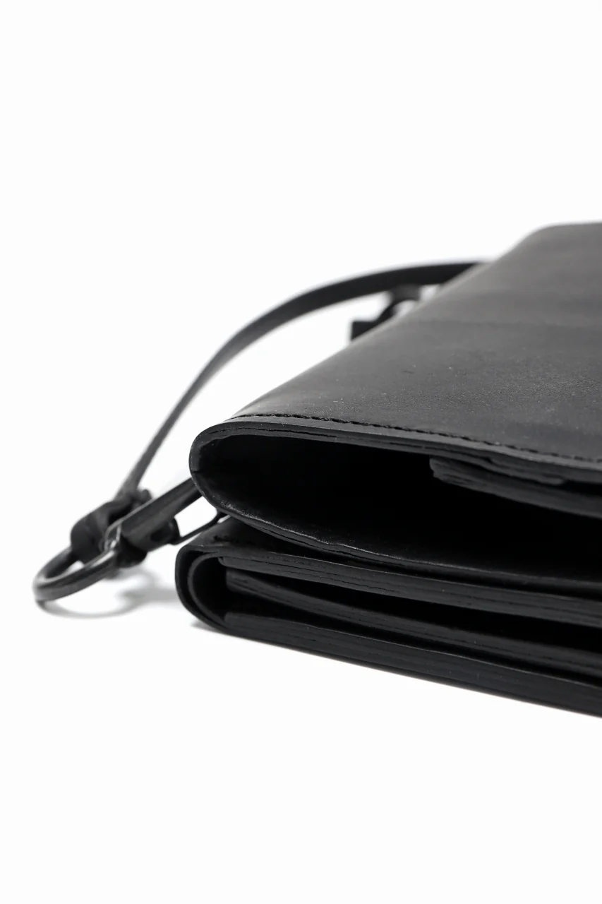 ISAMU KATAYAMA BACKLASH 3-FOLD SMART WALLET / GUIDI OILED CALF (BLACK) - Image 18