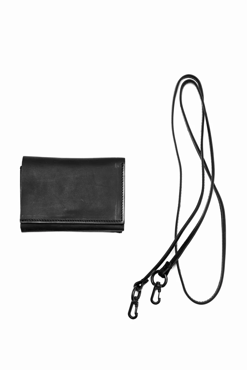 ISAMU KATAYAMA BACKLASH 3-FOLD SMART WALLET / GUIDI OILED CALF (BLACK) - Image 3