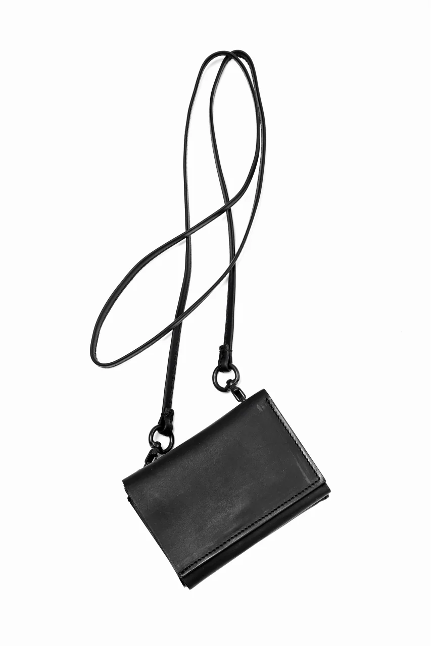 ISAMU KATAYAMA BACKLASH 3-FOLD SMART WALLET / GUIDI OILED CALF (BLACK) - Image 4