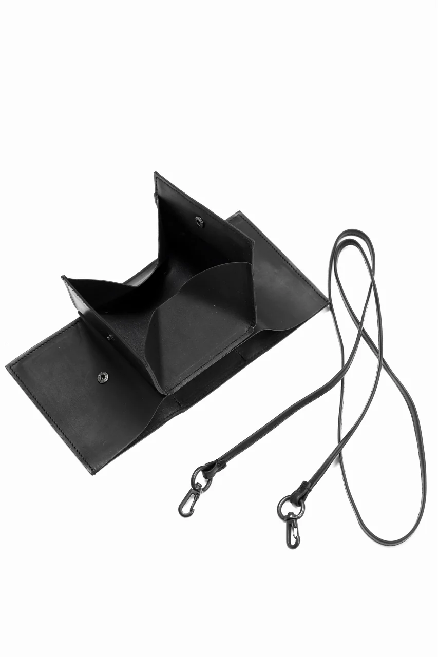 ISAMU KATAYAMA BACKLASH 3-FOLD SMART WALLET / GUIDI OILED CALF (BLACK) - Image 5