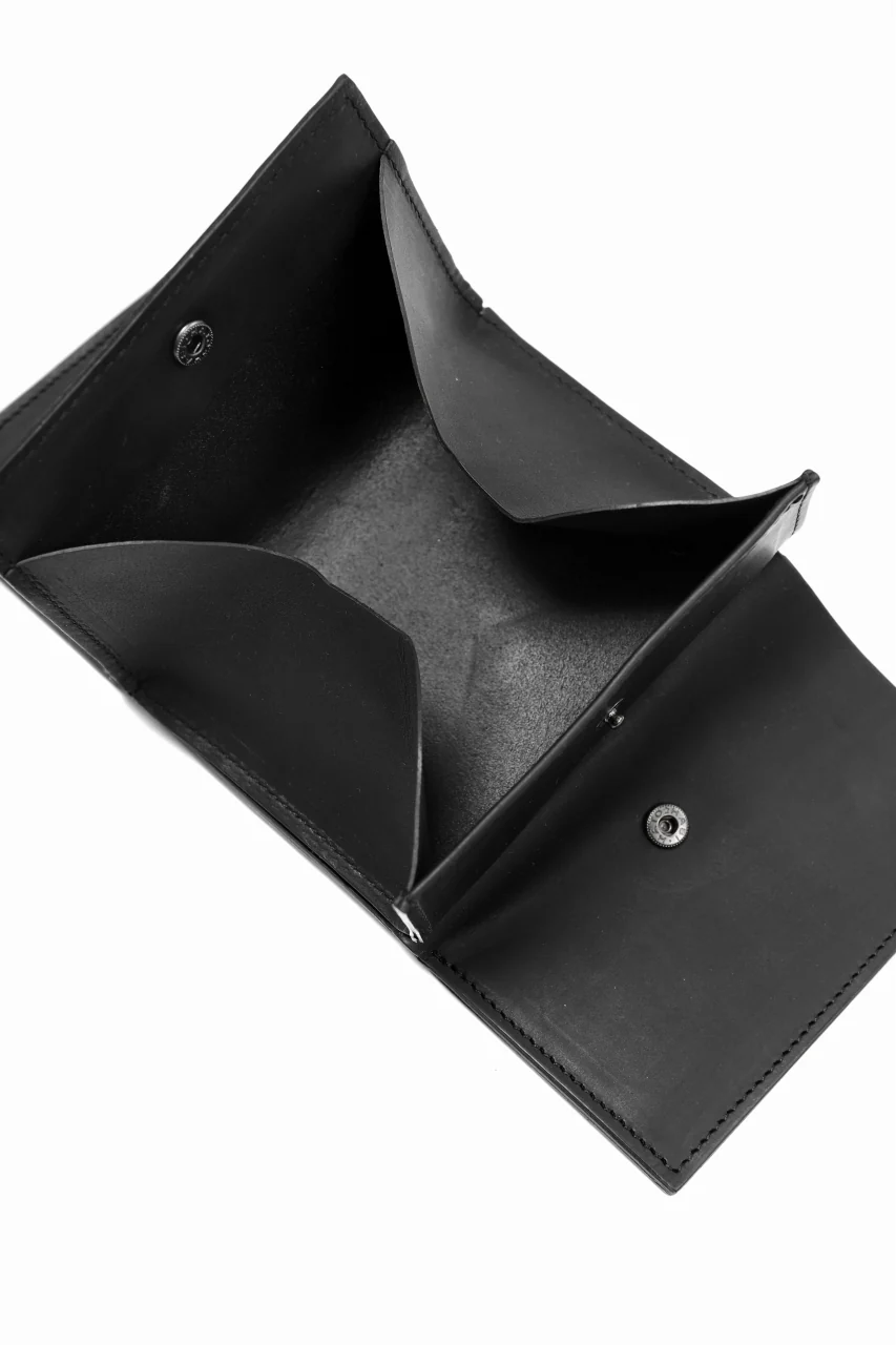 ISAMU KATAYAMA BACKLASH 3-FOLD SMART WALLET / GUIDI OILED CALF (BLACK) - Image 6