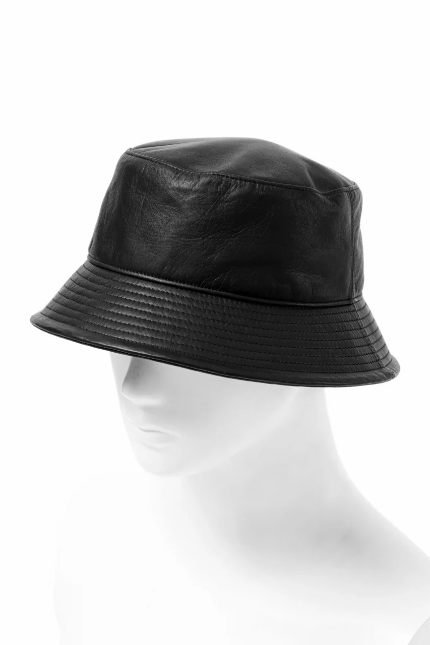 ISAMU KATAYAMA BACKLASH BUCKET HAT / MONOCHROME LUXURY STEER (BLACK) - Image 10