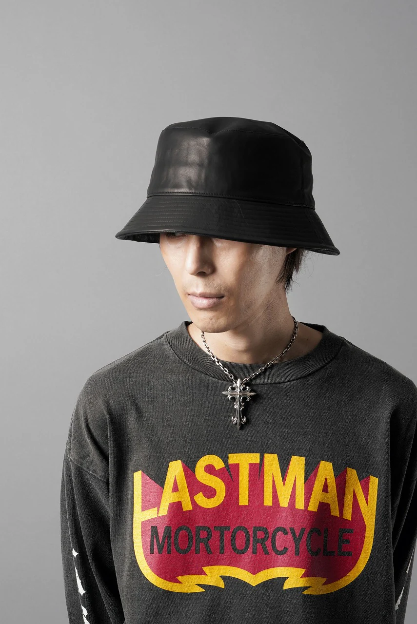 ISAMU KATAYAMA BACKLASH BUCKET HAT / MONOCHROME LUXURY STEER (BLACK) - Image 14