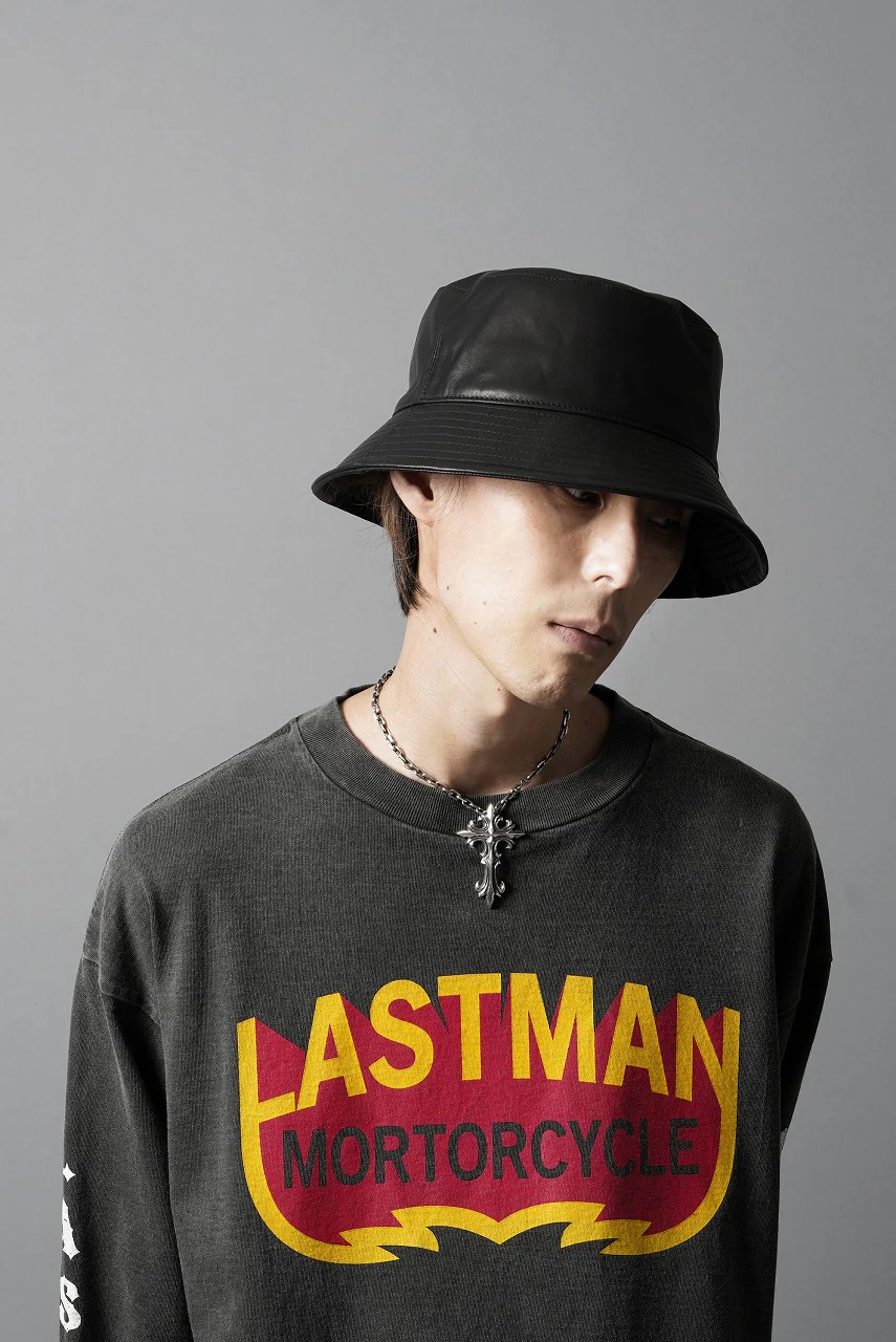 ISAMU KATAYAMA BACKLASH BUCKET HAT / MONOCHROME LUXURY STEER (BLACK) - Image 15