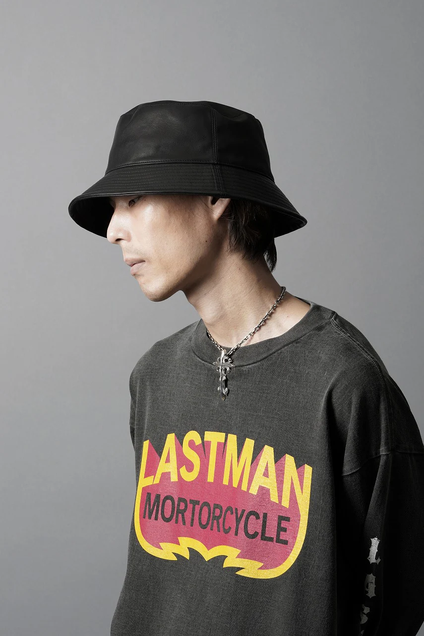 ISAMU KATAYAMA BACKLASH BUCKET HAT / MONOCHROME LUXURY STEER (BLACK) - Image 16