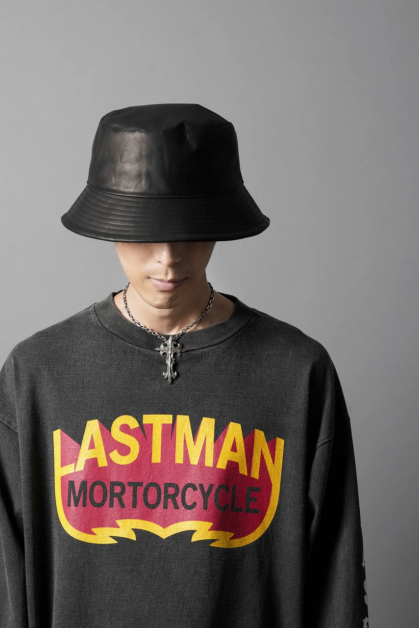 ISAMU KATAYAMA BACKLASH BUCKET HAT / MONOCHROME LUXURY STEER (BLACK) - Image 17