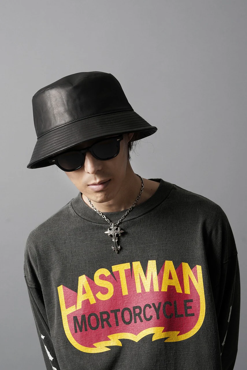 ISAMU KATAYAMA BACKLASH BUCKET HAT / MONOCHROME LUXURY STEER (BLACK) - Image 22