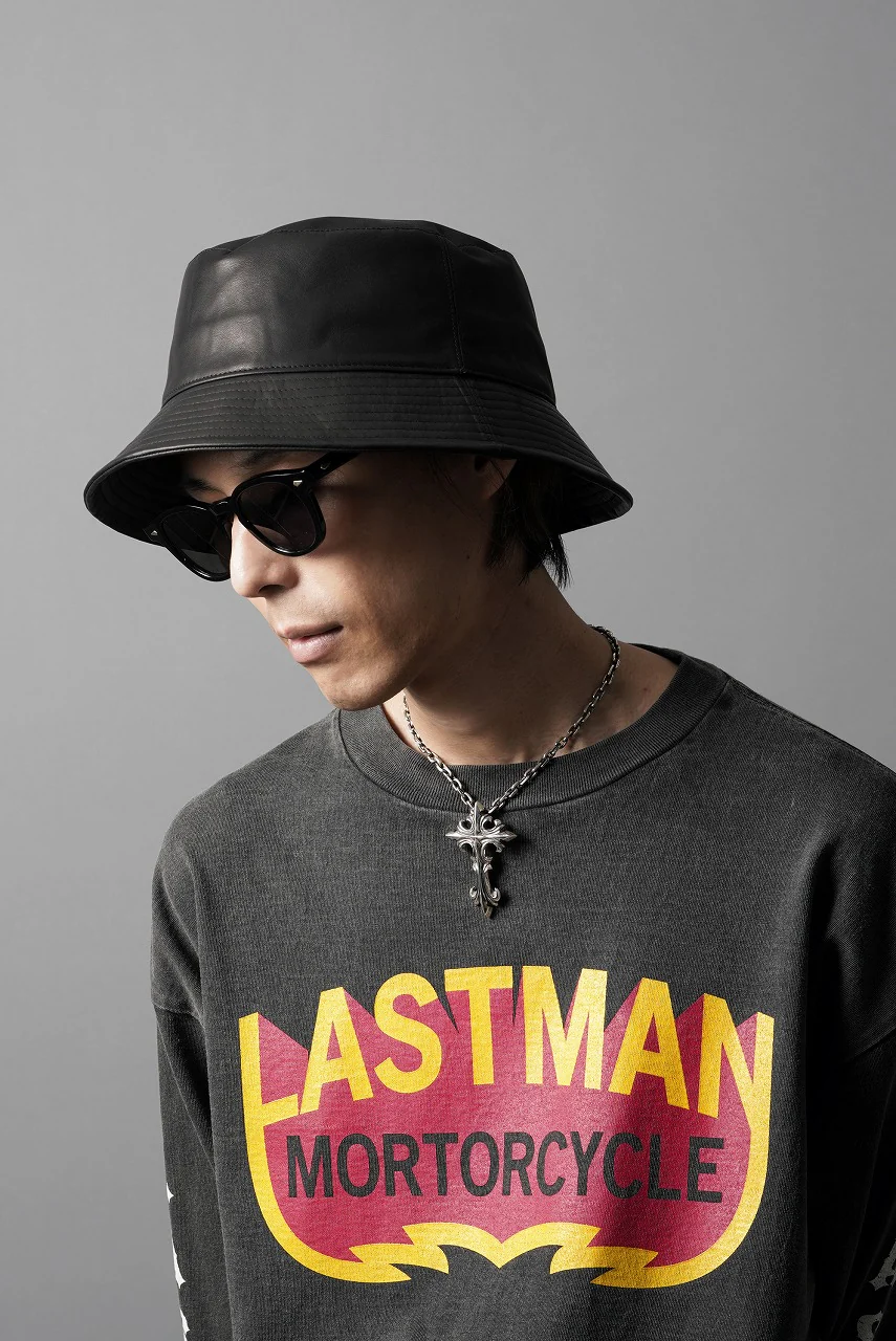 ISAMU KATAYAMA BACKLASH BUCKET HAT / MONOCHROME LUXURY STEER (BLACK) - Image 23