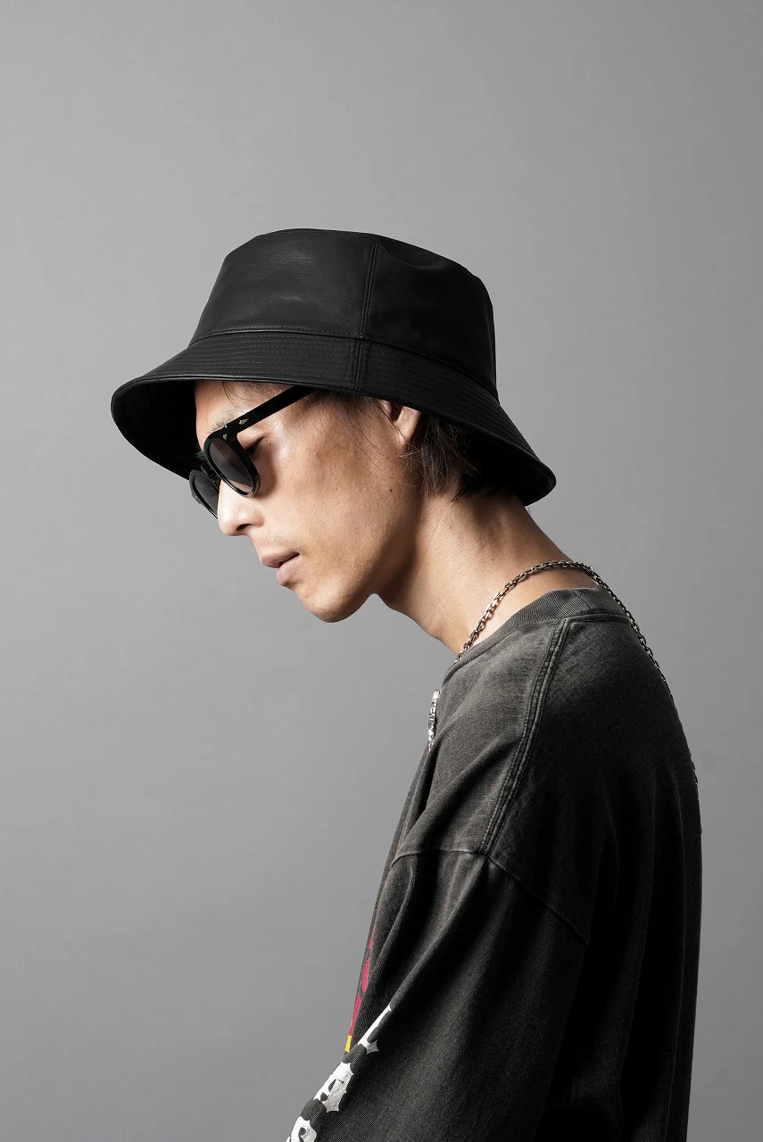 ISAMU KATAYAMA BACKLASH BUCKET HAT / MONOCHROME LUXURY STEER (BLACK) - Image 24