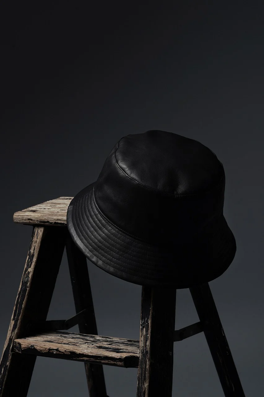 ISAMU KATAYAMA BACKLASH BUCKET HAT / MONOCHROME LUXURY STEER (BLACK) - Image 25
