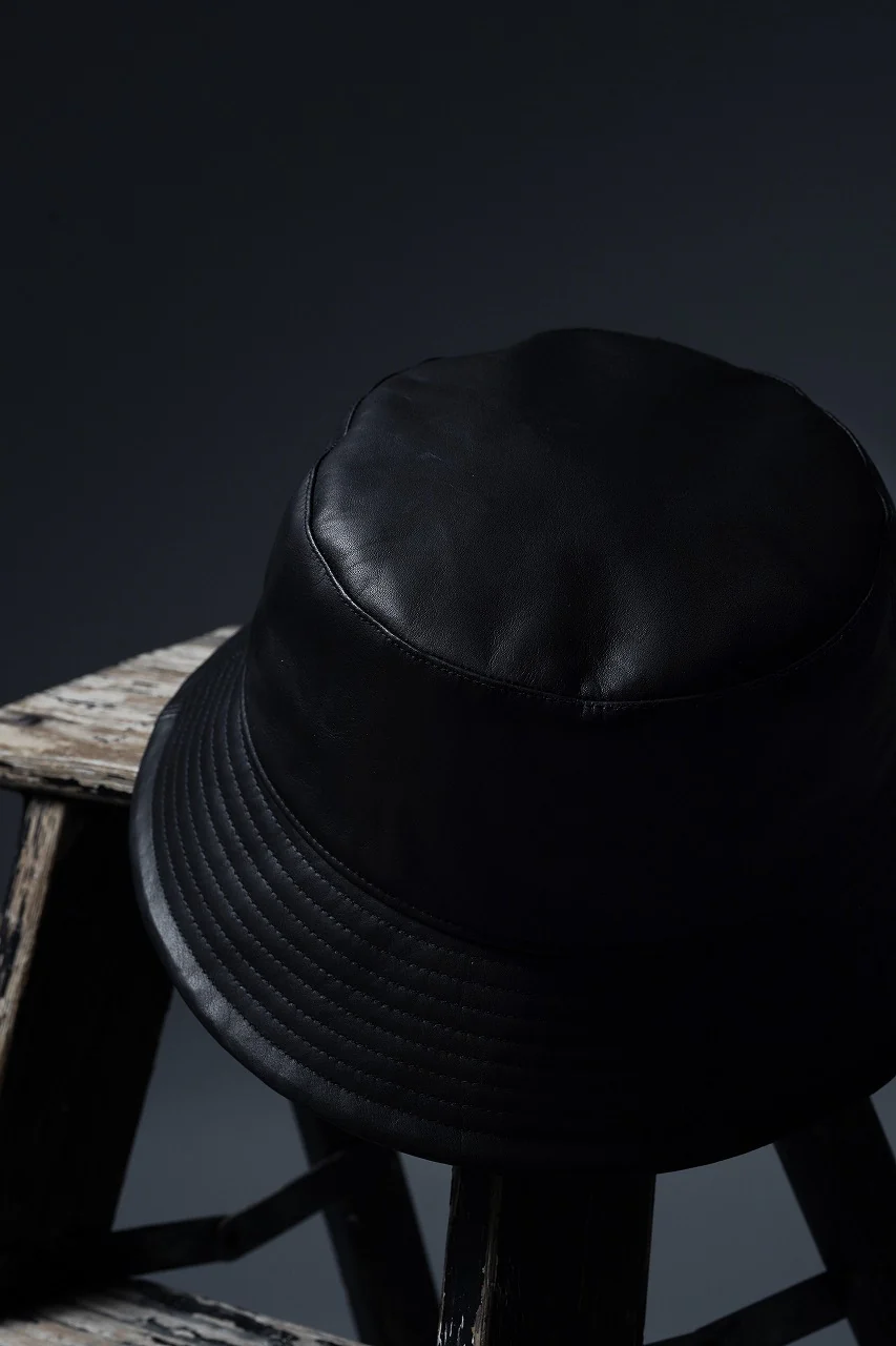 ISAMU KATAYAMA BACKLASH BUCKET HAT / MONOCHROME LUXURY STEER (BLACK) - Image 26
