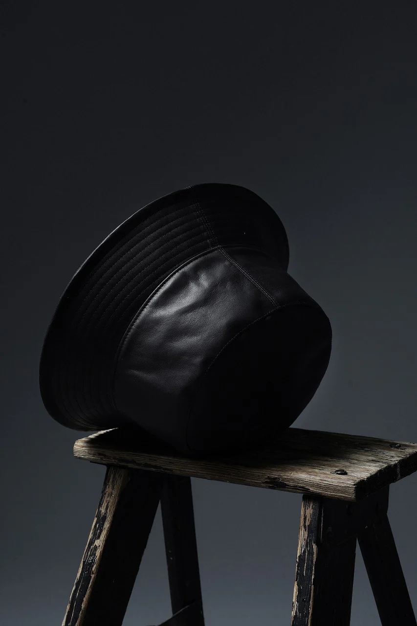 ISAMU KATAYAMA BACKLASH BUCKET HAT / MONOCHROME LUXURY STEER (BLACK) - Image 27