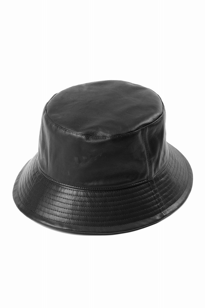 ISAMU KATAYAMA BACKLASH BUCKET HAT / MONOCHROME LUXURY STEER (BLACK) - Image 5