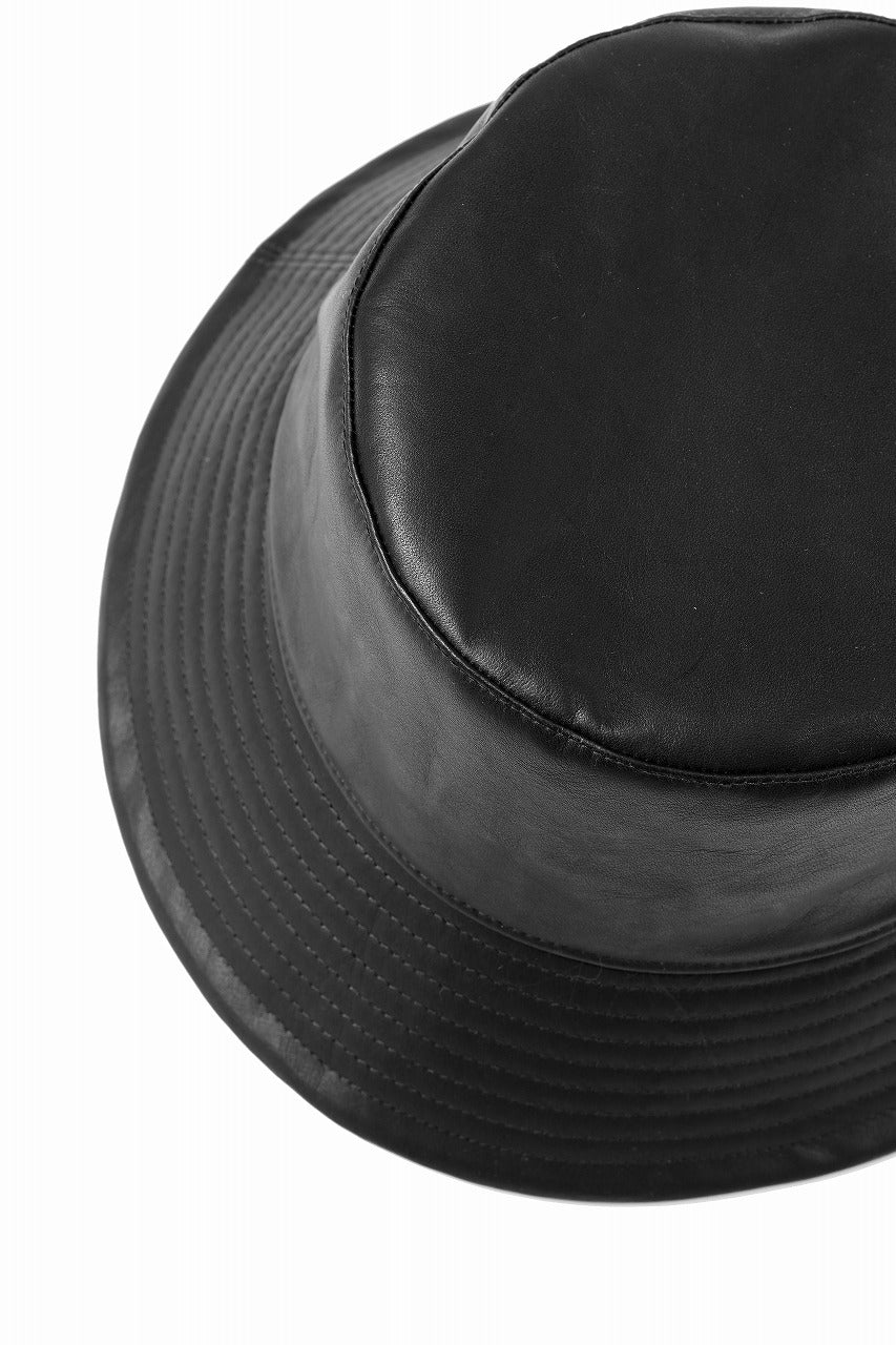 ISAMU KATAYAMA BACKLASH BUCKET HAT / MONOCHROME LUXURY STEER (BLACK) - Image 8