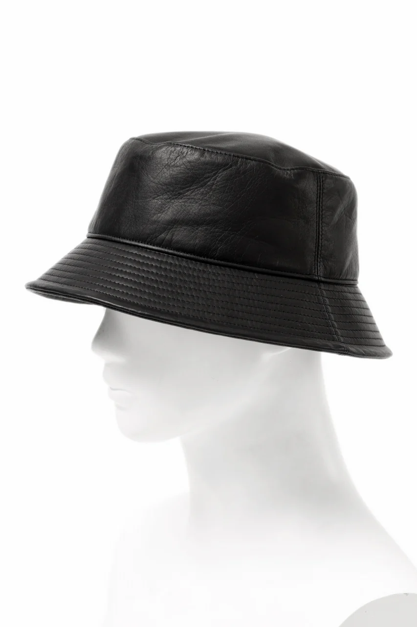 ISAMU KATAYAMA BACKLASH BUCKET HAT / MONOCHROME LUXURY STEER (BLACK) - Image 5