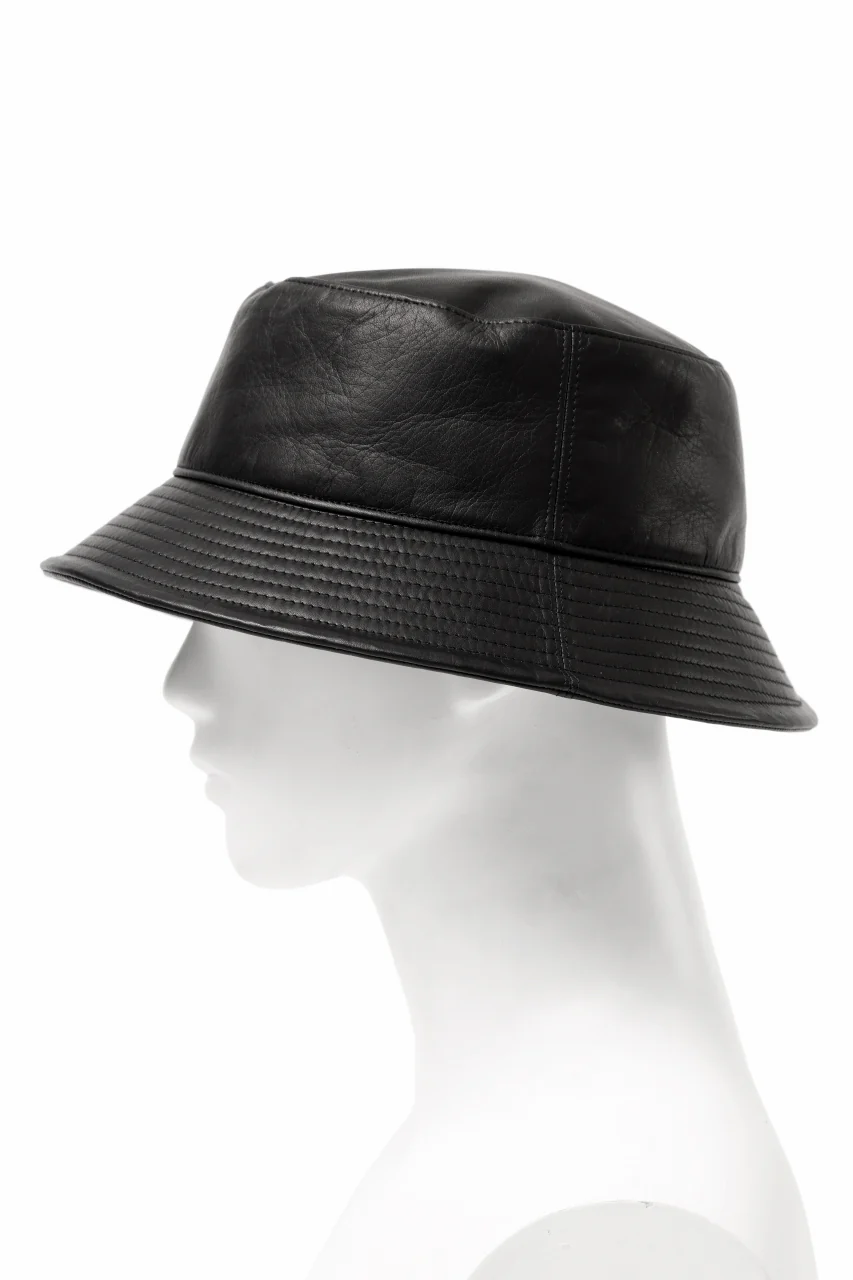 ISAMU KATAYAMA BACKLASH BUCKET HAT / MONOCHROME LUXURY STEER (BLACK) - Image 6