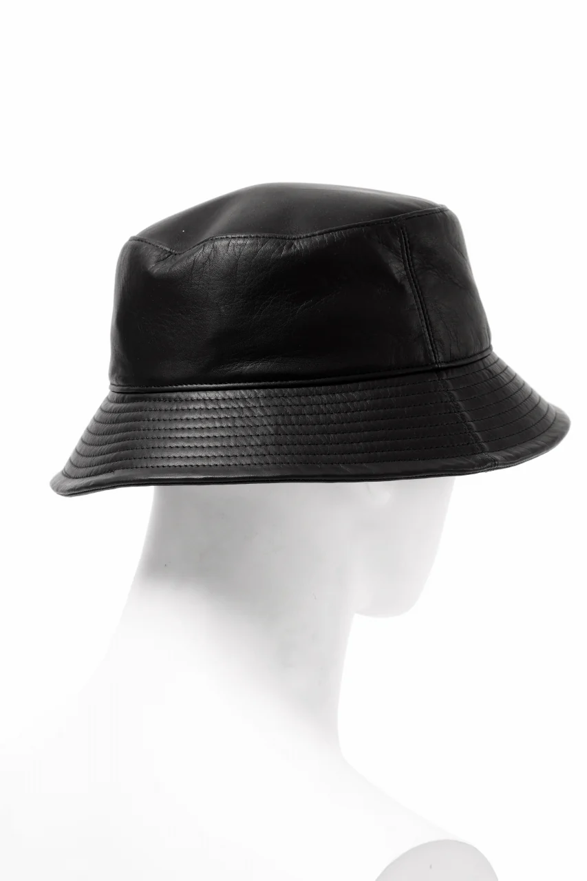 ISAMU KATAYAMA BACKLASH BUCKET HAT / MONOCHROME LUXURY STEER (BLACK) - Image 9