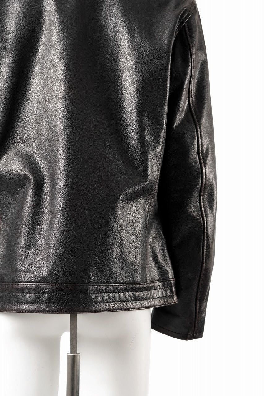 ISAMU KATAYAMA BACKLASH BUFFALO “GARMENT-WASH OVERDYE” DOUBLE RIDERS (DARK BROWN BLACK) - Image 8