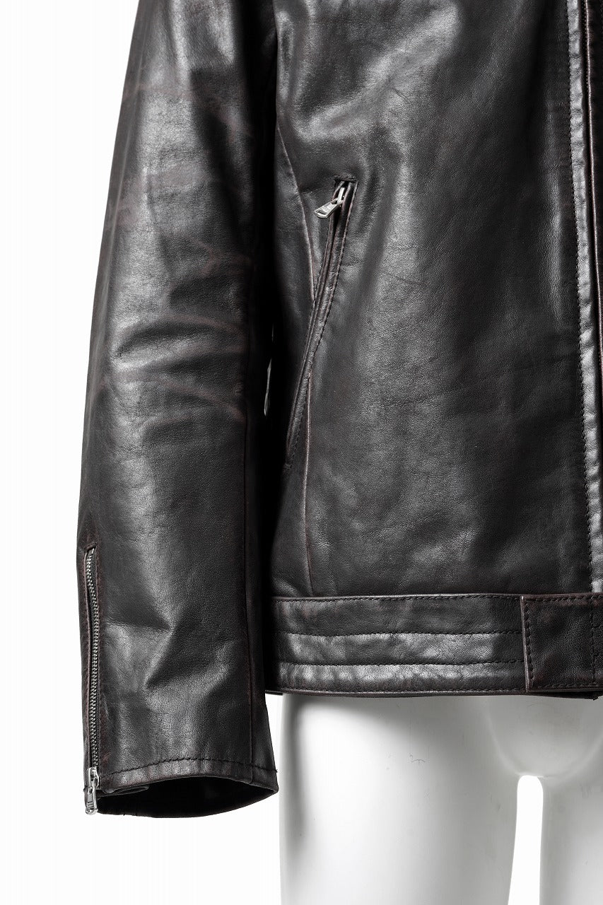 ISAMU KATAYAMA BACKLASH BUFFALO “GARMENT-WASH OVERDYE” SINGLE COLLAR RIDERS (DARK BROWN BLACK) - Image 6