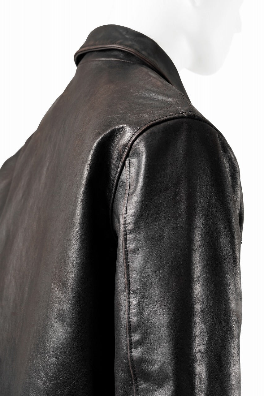 ISAMU KATAYAMA BACKLASH BUFFALO “GARMENT-WASH OVERDYE” SINGLE COLLAR RIDERS (DARK BROWN BLACK) - Image 9