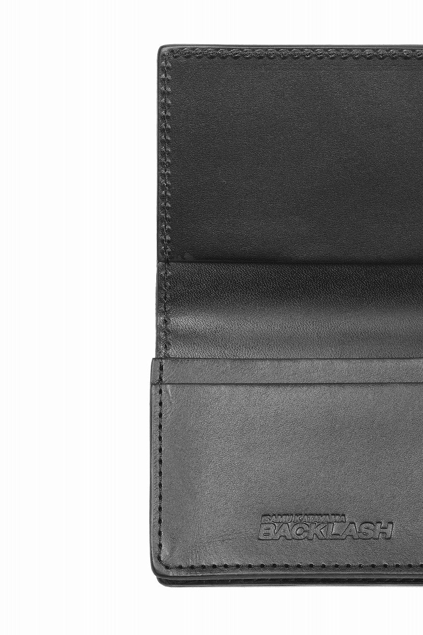 ISAMU KATAYAMA BACKLASH "Capra Gluc" TINY CARD CASE / GUIDI GOAT (BLACK) - Image 6
