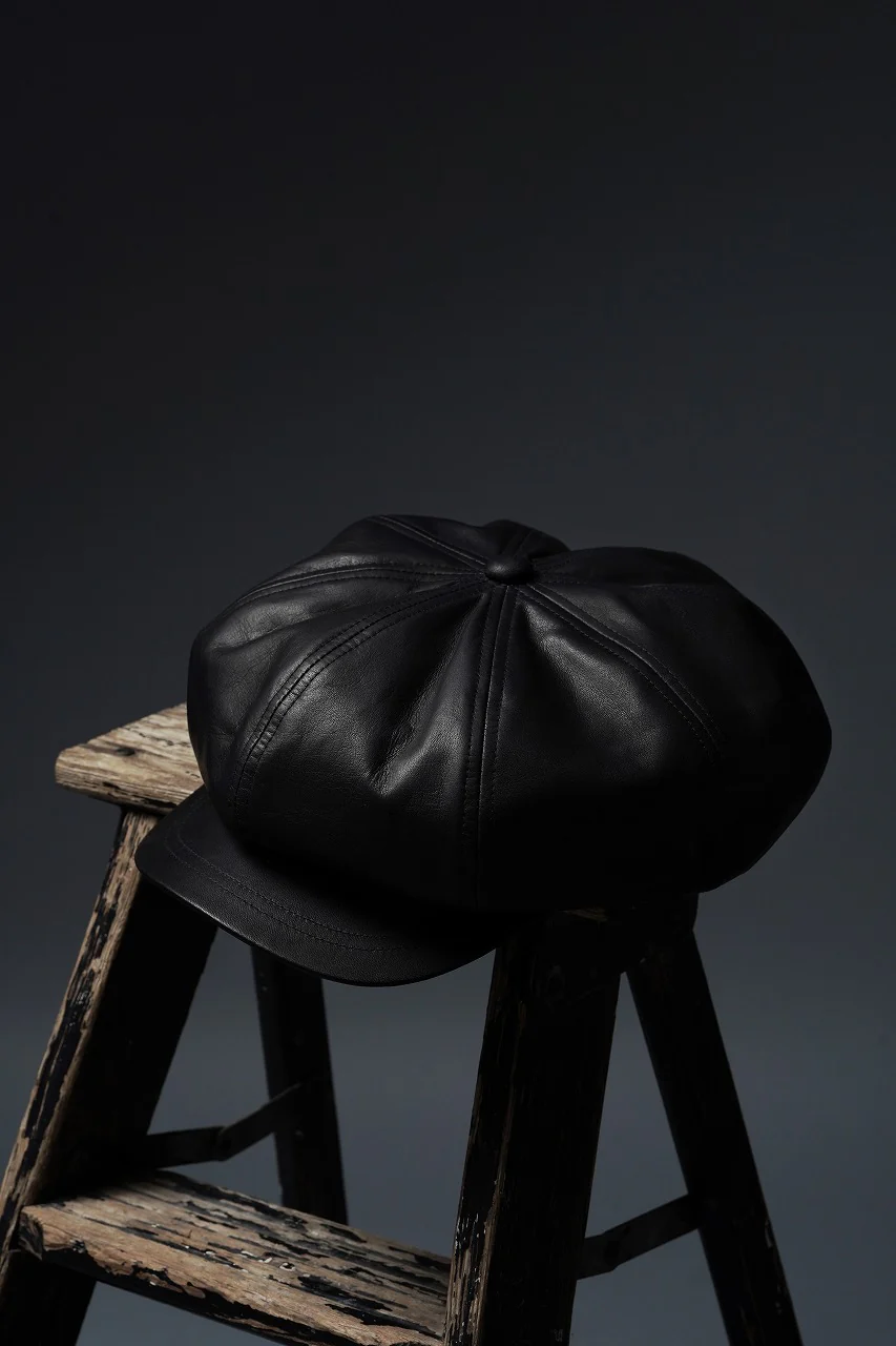 ISAMU KATAYAMA BACKLASH CASQUETTE / MONOCHROME LUXURY STEER (BLACK) - Image 12