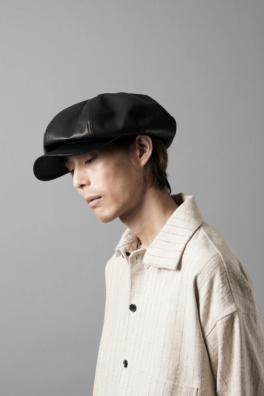 ISAMU KATAYAMA BACKLASH CASQUETTE / MONOCHROME LUXURY STEER (BLACK) - Image 17