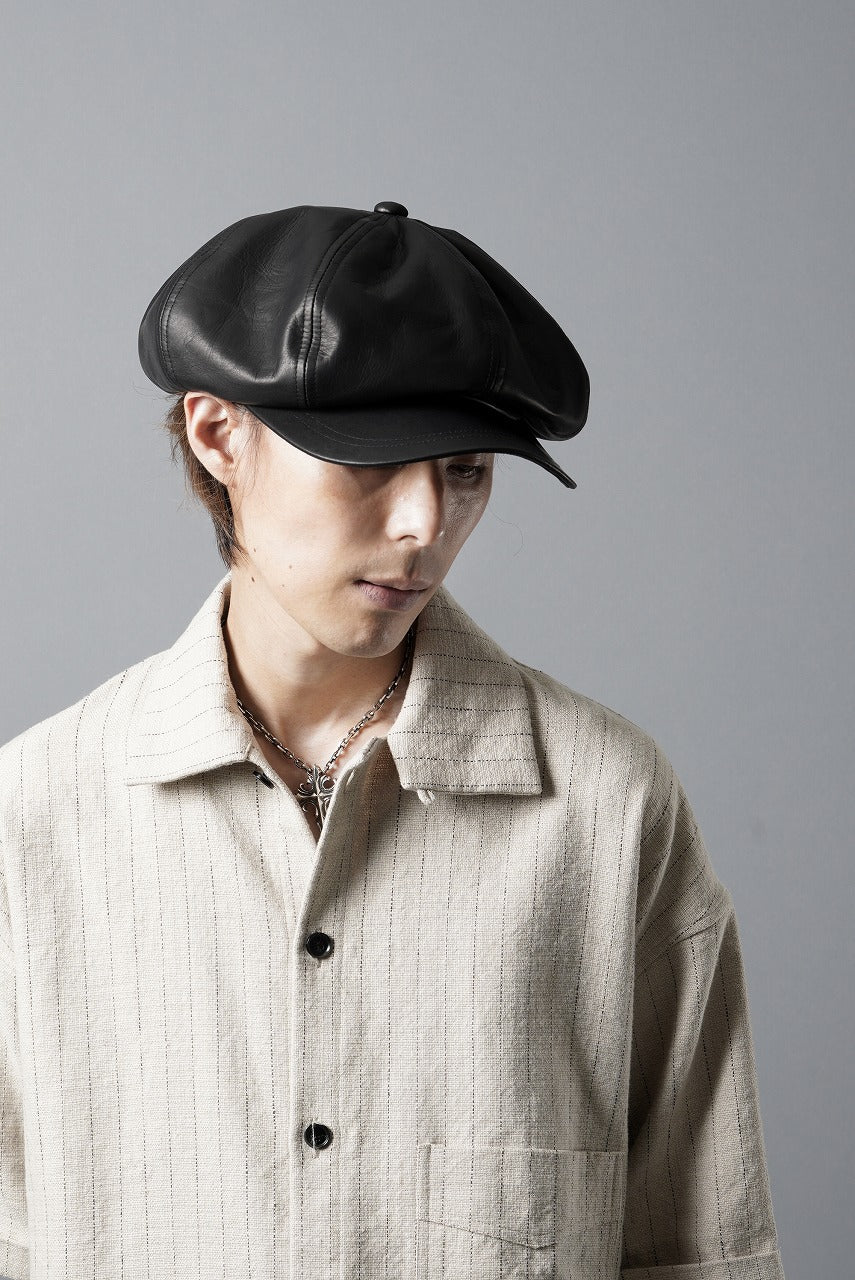 ISAMU KATAYAMA BACKLASH CASQUETTE / MONOCHROME LUXURY STEER (BLACK) - Image 18