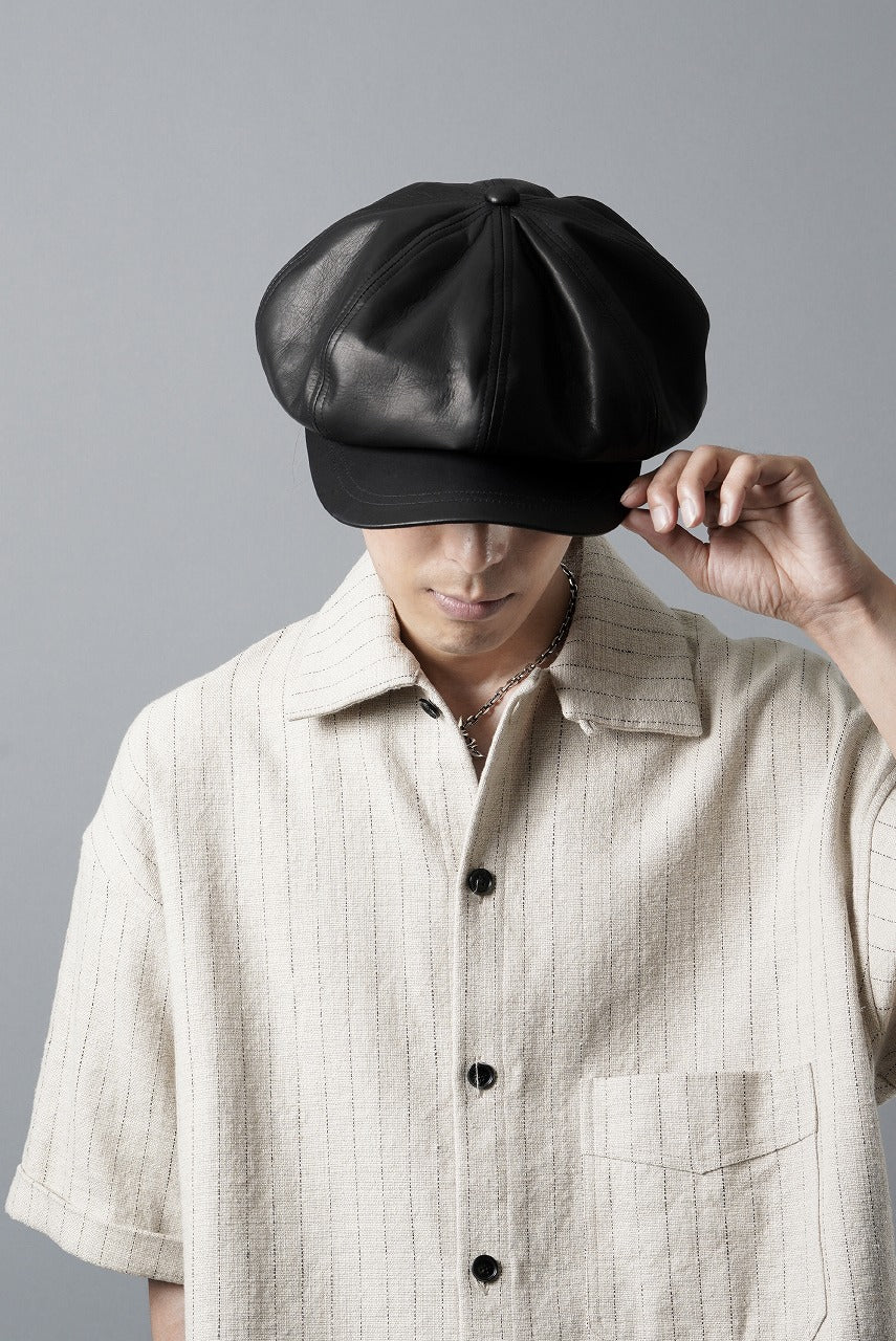 ISAMU KATAYAMA BACKLASH CASQUETTE / MONOCHROME LUXURY STEER (BLACK) - Image 19