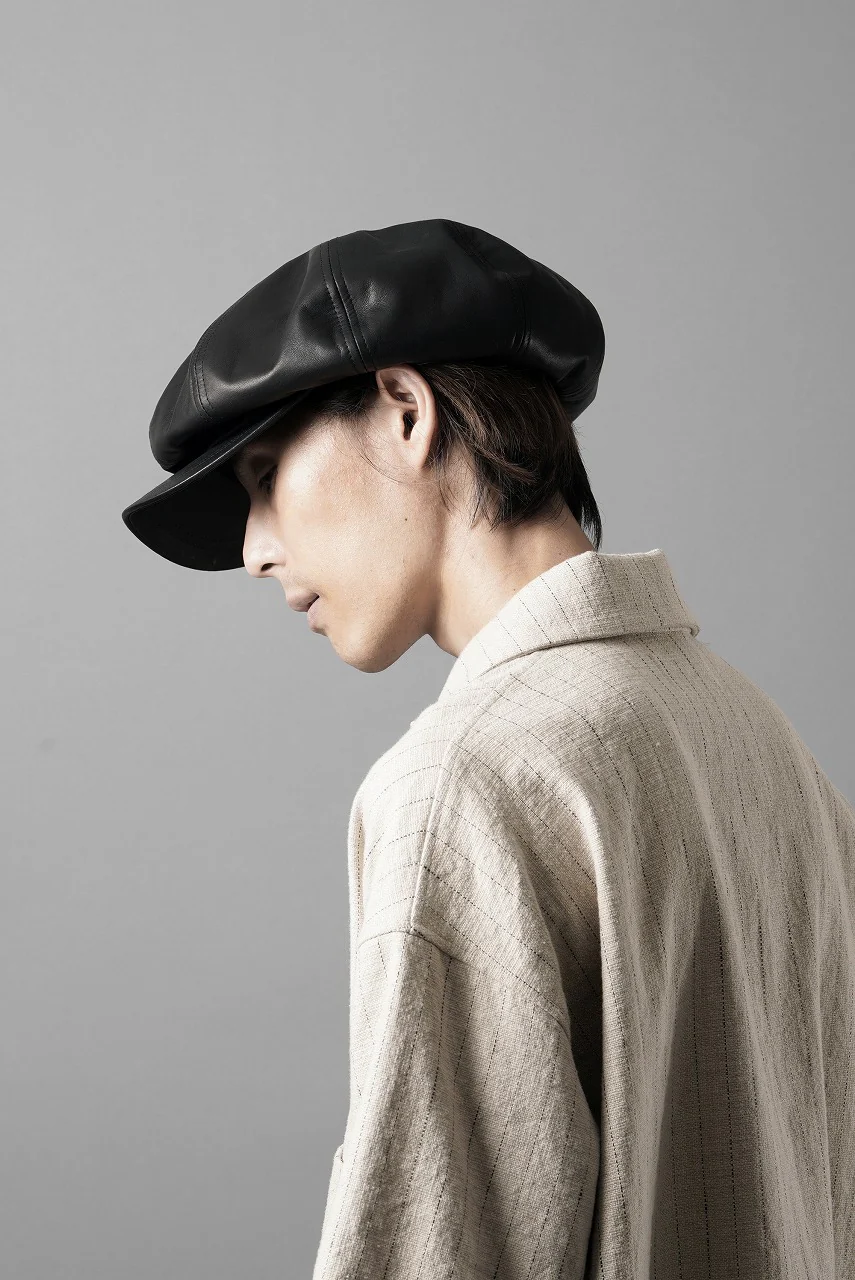 ISAMU KATAYAMA BACKLASH CASQUETTE / MONOCHROME LUXURY STEER (BLACK) - Image 20