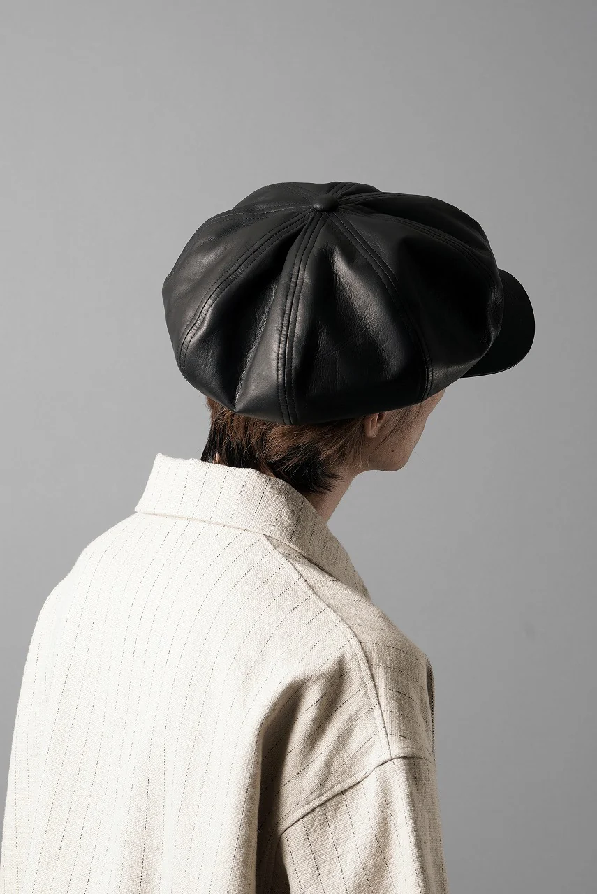 ISAMU KATAYAMA BACKLASH CASQUETTE / MONOCHROME LUXURY STEER (BLACK) - Image 21