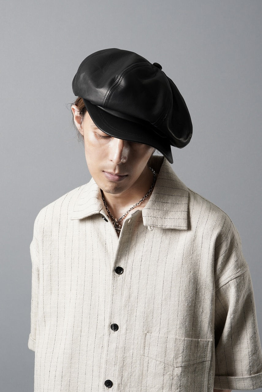 ISAMU KATAYAMA BACKLASH CASQUETTE / MONOCHROME LUXURY STEER (BLACK) - Image 23