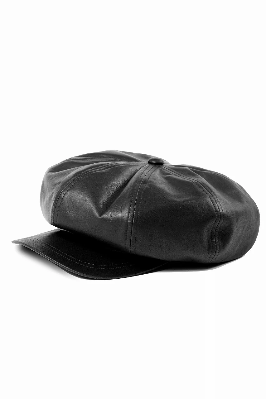 ISAMU KATAYAMA BACKLASH CASQUETTE / MONOCHROME LUXURY STEER (BLACK) - Image 5