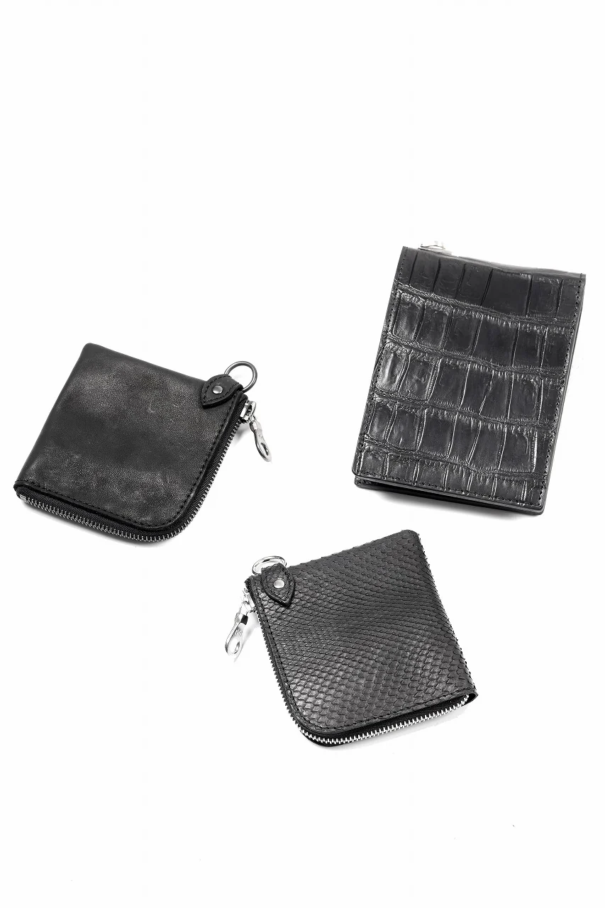 ISAMU KATAYAMA BACKLASH COIN PURSE / PYTHON LEATHER (BLACK) - Image 13