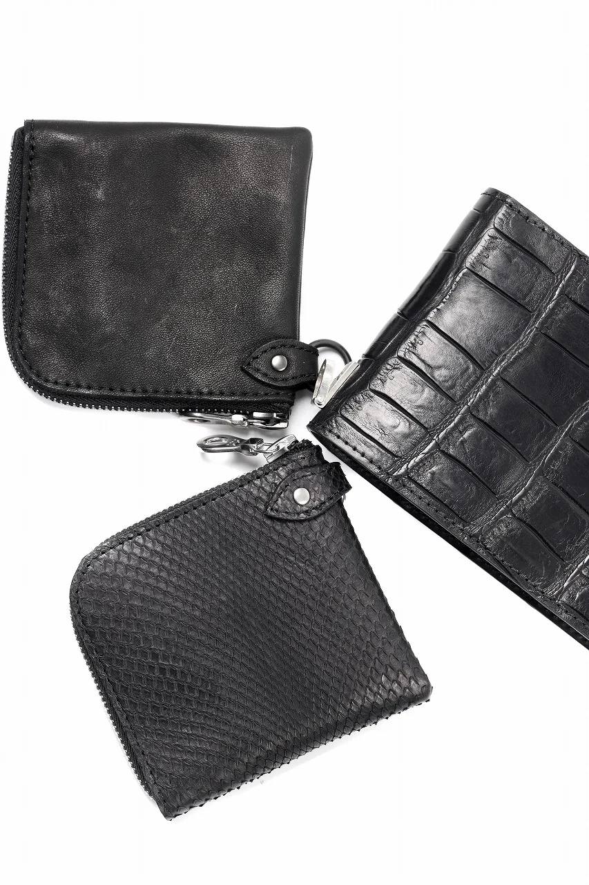 ISAMU KATAYAMA BACKLASH COIN PURSE / PYTHON LEATHER (BLACK) - Image 15