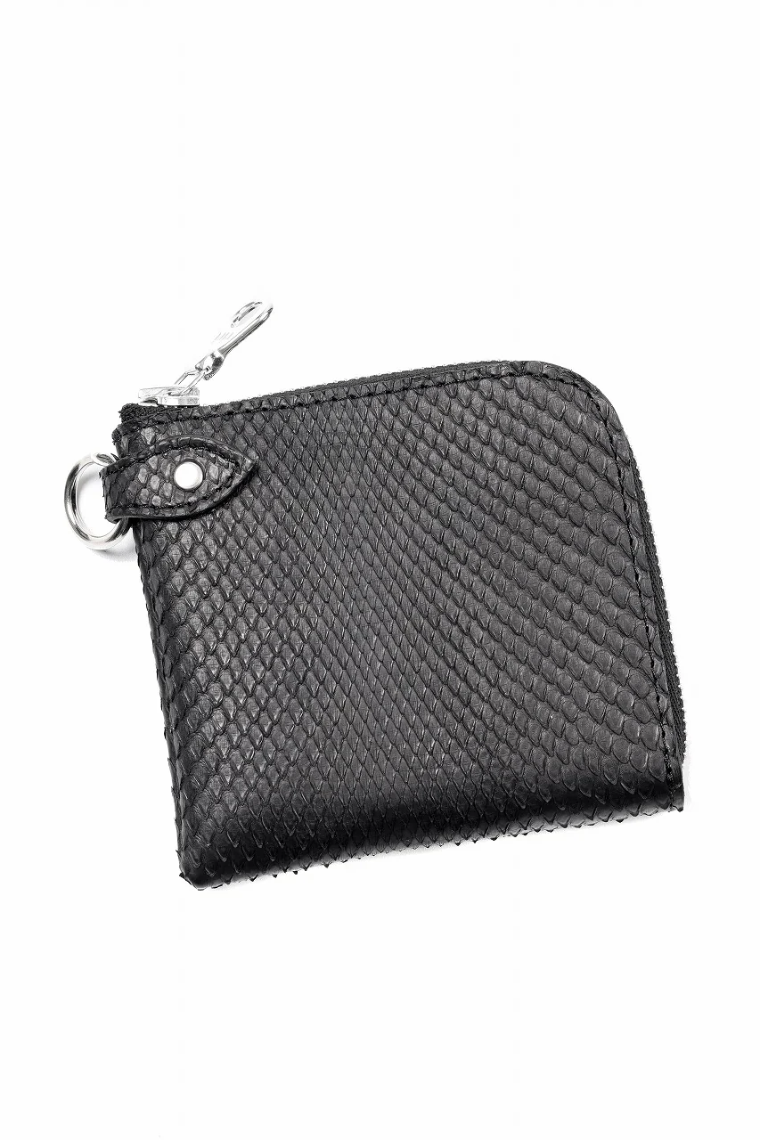 ISAMU KATAYAMA BACKLASH COIN PURSE / PYTHON LEATHER (BLACK) - Image 4