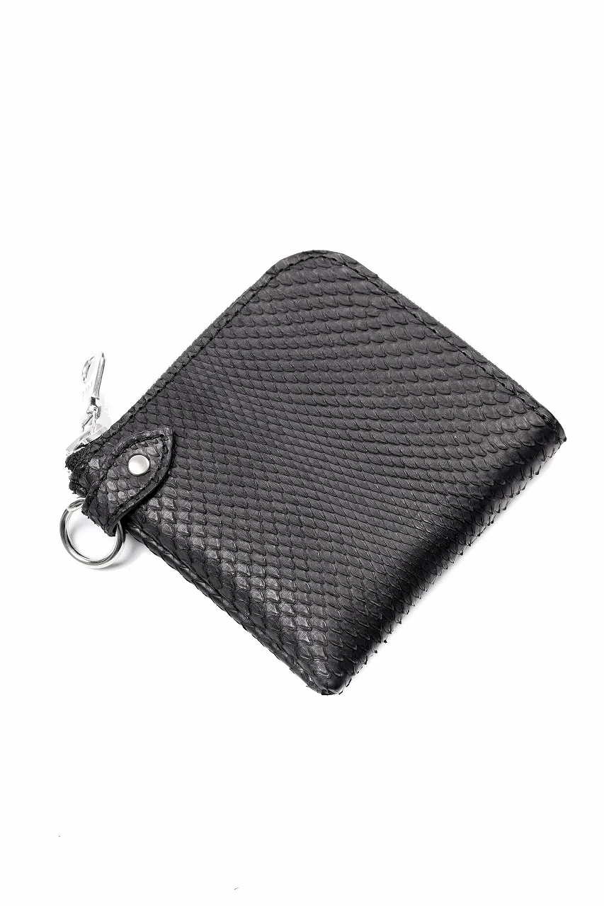 ISAMU KATAYAMA BACKLASH COIN PURSE / PYTHON LEATHER (BLACK) - Image 5