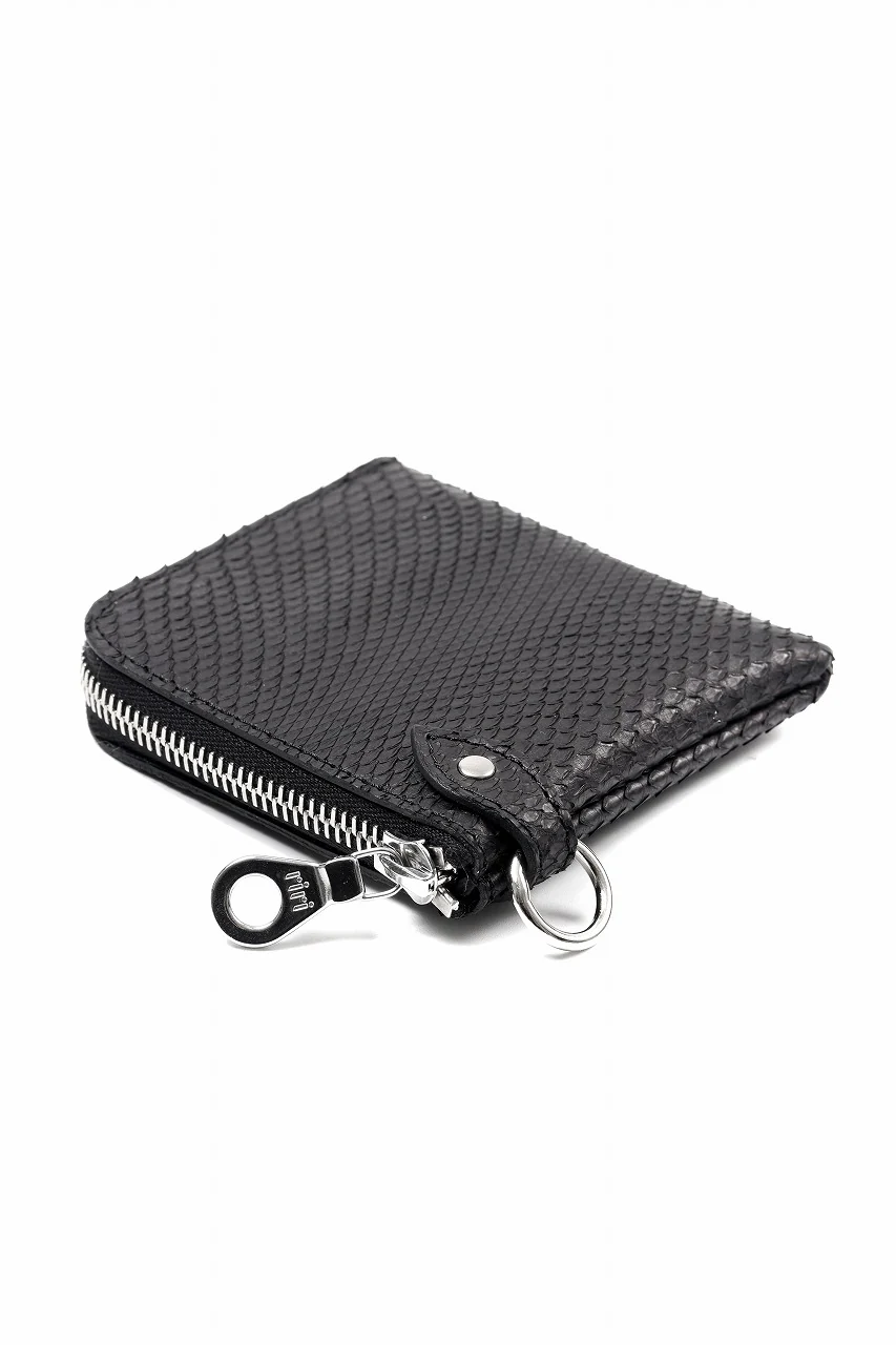 ISAMU KATAYAMA BACKLASH COIN PURSE / PYTHON LEATHER (BLACK) - Image 7