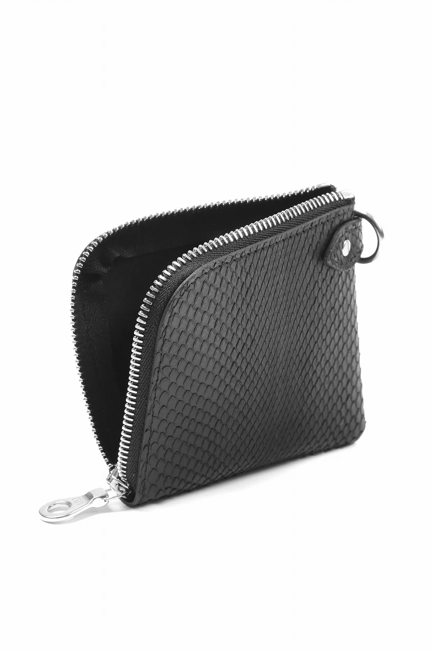 ISAMU KATAYAMA BACKLASH COIN PURSE / PYTHON LEATHER (BLACK) - Image 9