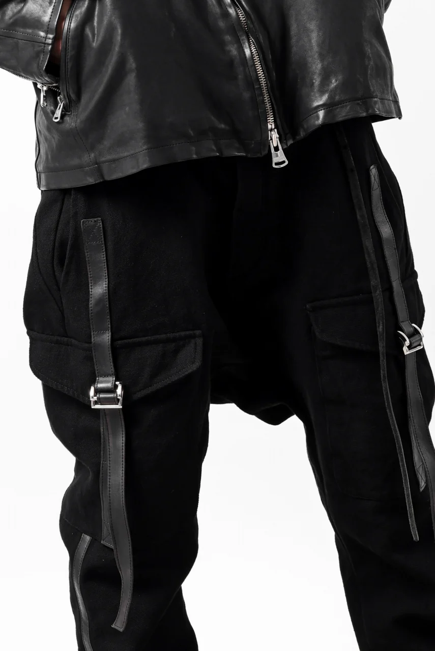 ISAMU KATAYAMA BACKLASH COLLARED ZIP JACKET / POLAND HORSE OBJECT DYED (BLACK) - Image 59