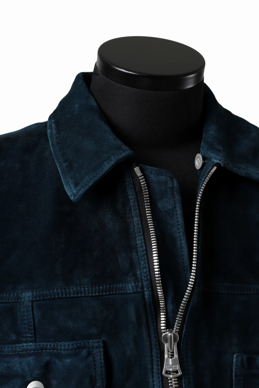 ISAMU KATAYAMA BACKLASH COVERALL JACKET / REVERSE CALF OBJECT DYED (NAVY) - Image 17