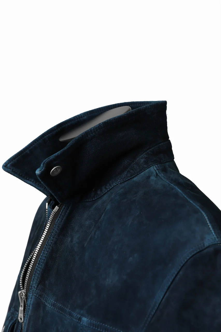 ISAMU KATAYAMA BACKLASH COVERALL JACKET / REVERSE CALF OBJECT DYED (NAVY) - Image 19
