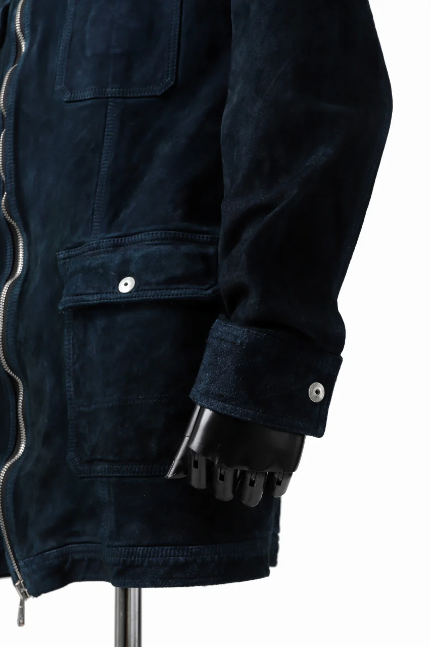 ISAMU KATAYAMA BACKLASH COVERALL JACKET / REVERSE CALF OBJECT DYED (NAVY) - Image 20