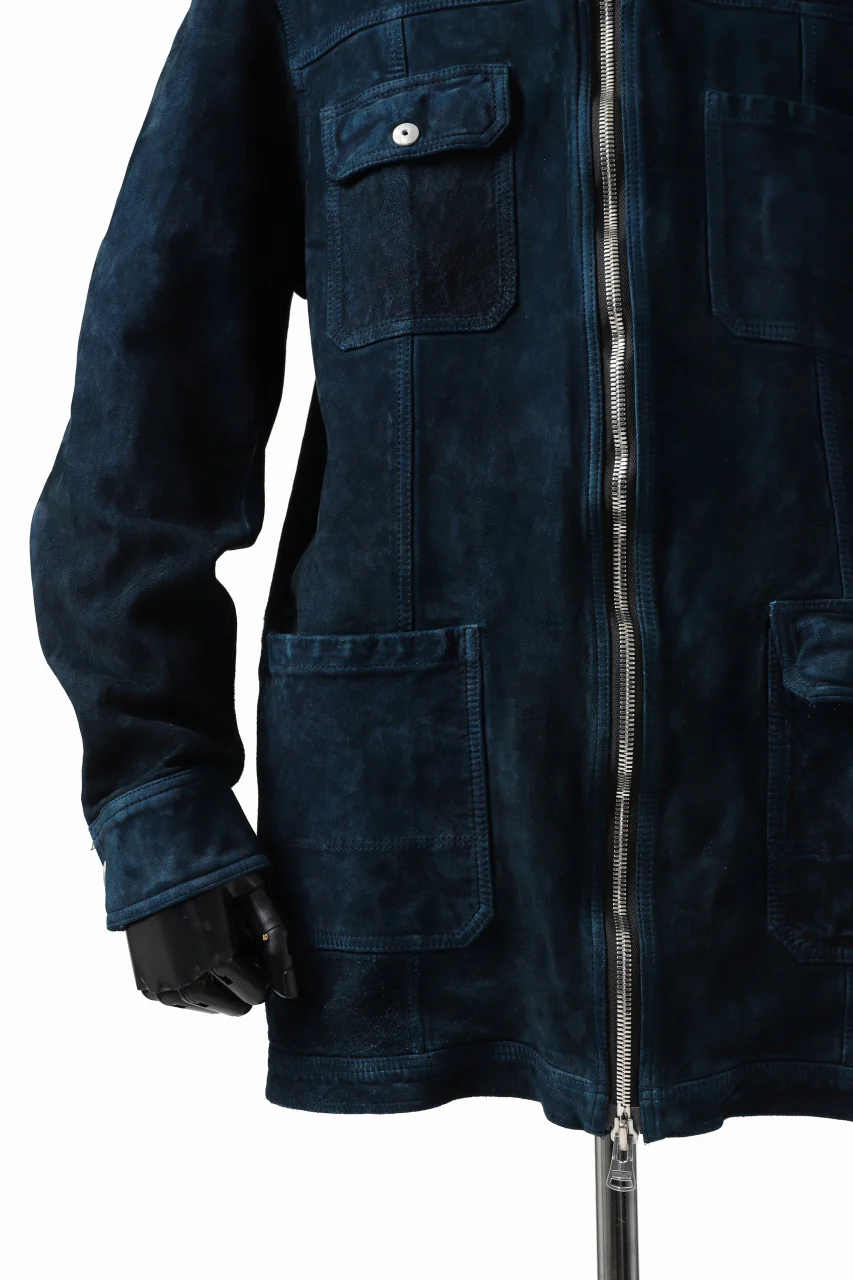 ISAMU KATAYAMA BACKLASH COVERALL JACKET / REVERSE CALF OBJECT DYED (NAVY) - Image 23